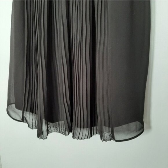 H&M Mama Maternity Baby Doll Empire Floral Lace Pleated Plisse Dress Black Sz M - Picture 6 of 14